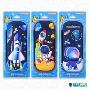 Cartuchera Sencilla Espacial 3D