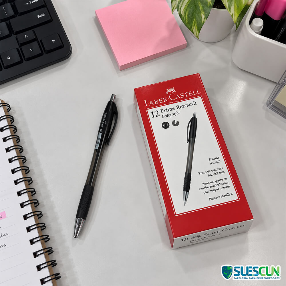 Bolígrafo Faber Castell Rt 0.7mm Negro