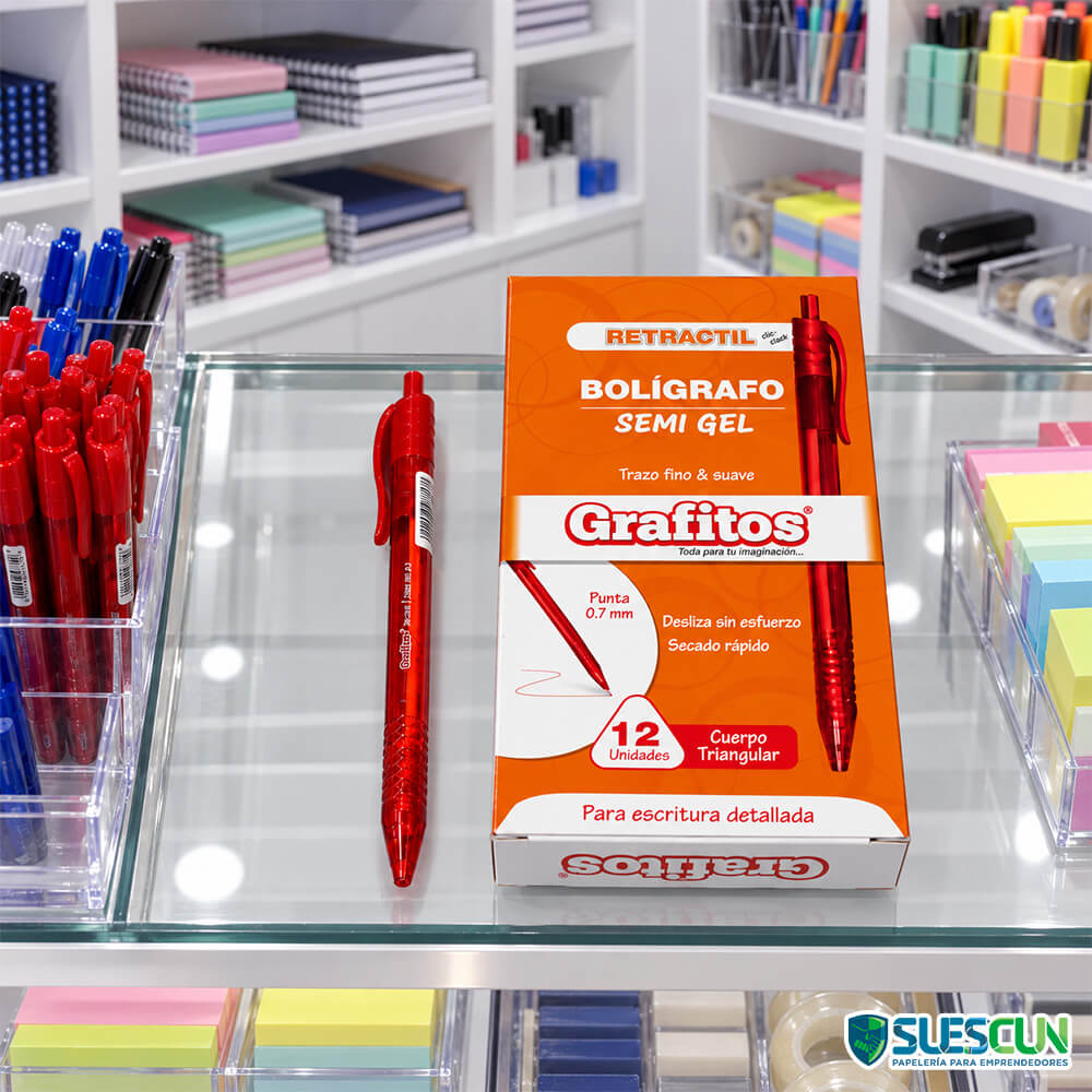 Bolígrafo Rt Rojo 0.7mm Grafitos