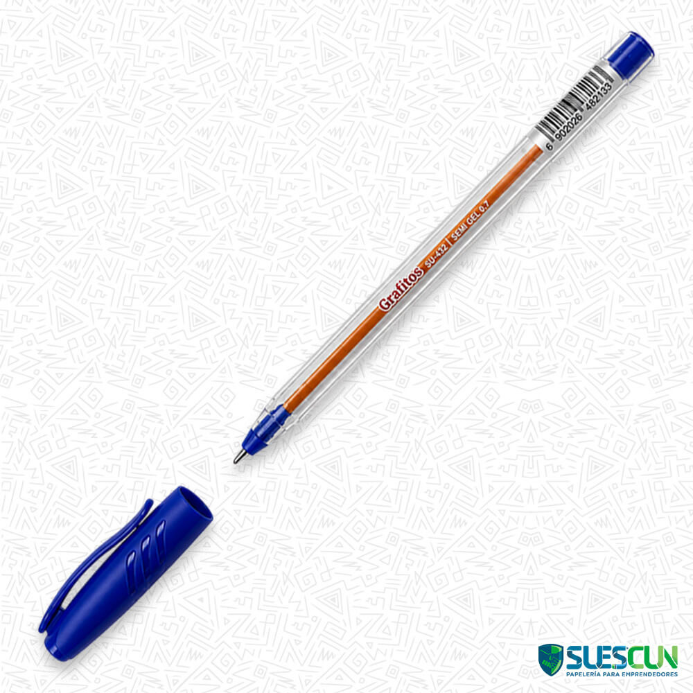 Bolígrafo Tapa Azul 0.7mm Grafitos