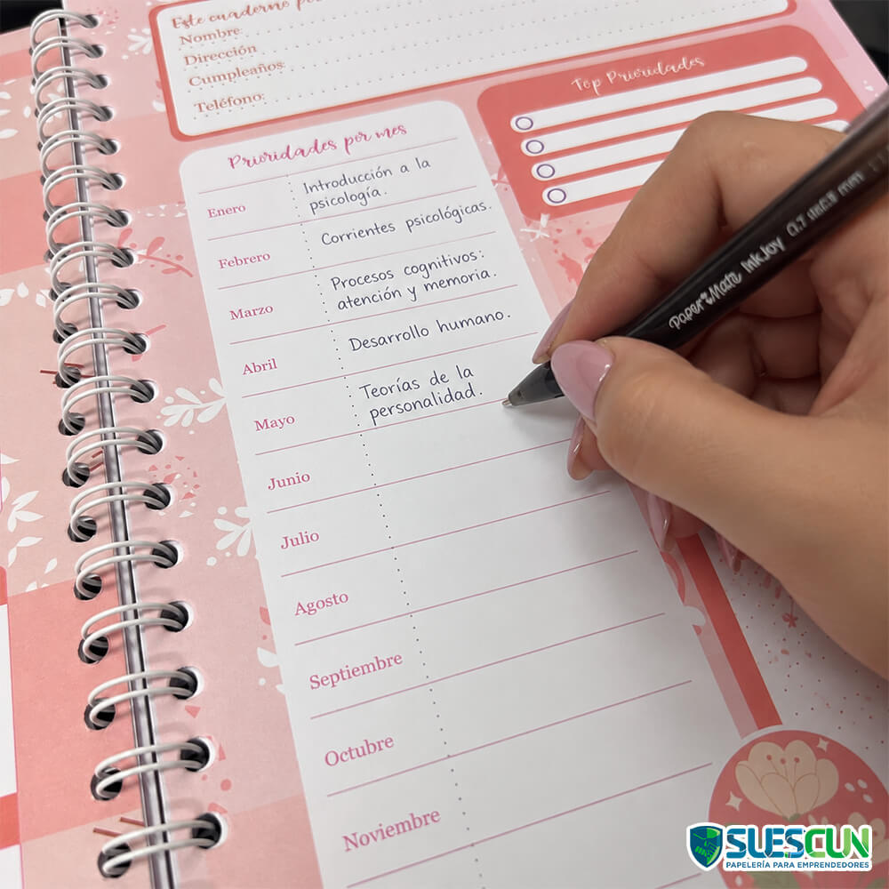 Cuaderno Argollado 1 Materia Lukis Mujer