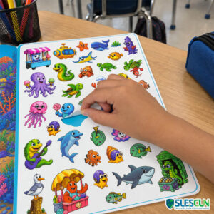Libro con Stickers de Silicona Mundo Marino
