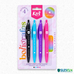 Set Bolígrafos 0.7mm Kiut x4 Und
