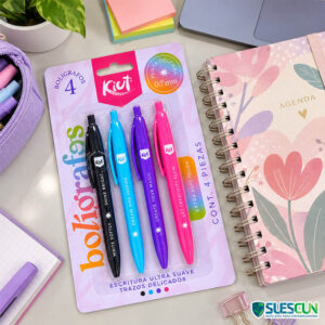 Set Bolígrafos 0.7mm Kiut x4 Und