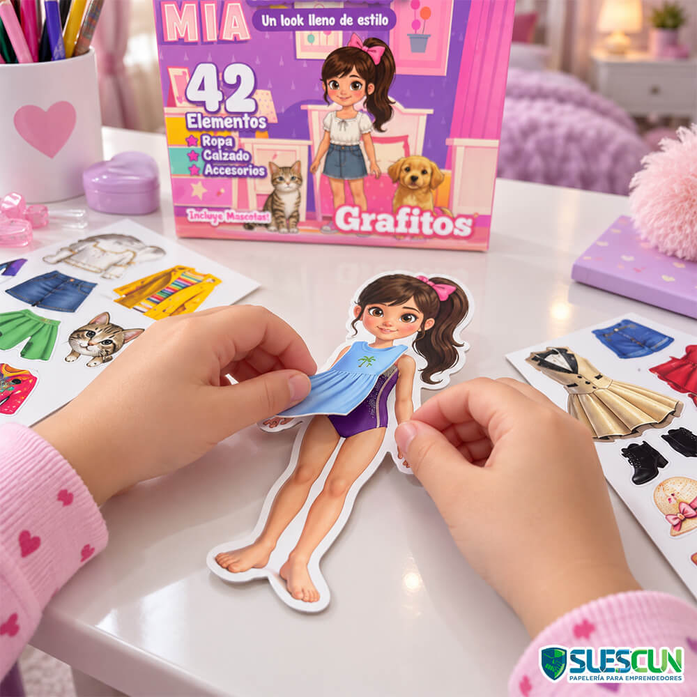 Set Grafitos Viste tu Muñeca x48 Pzas - Imagen 3