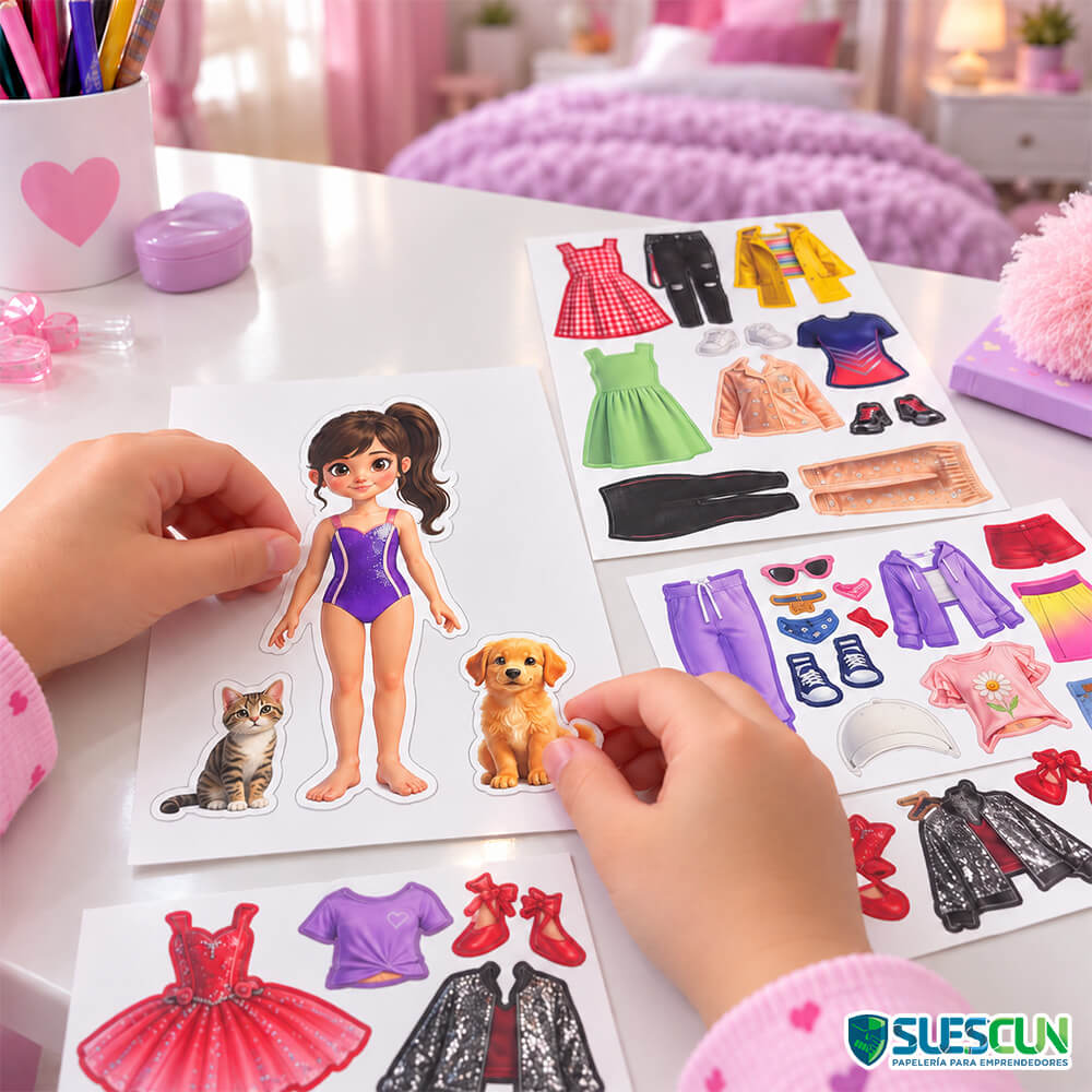 Set Grafitos Viste tu Muñeca x48 Pzas